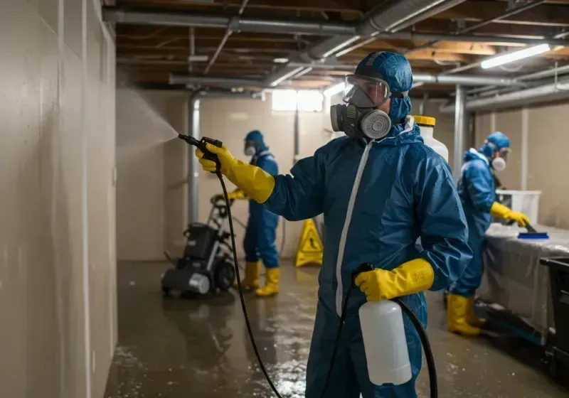 Basement Sanitization and Antimicrobial Treatment process in Kingsland, TX