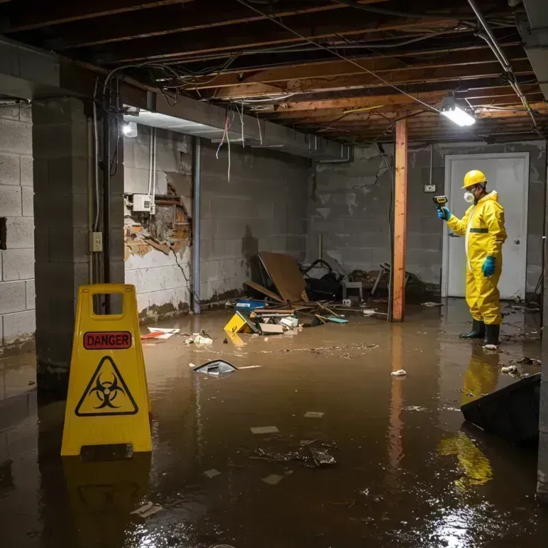 Flooded Basement Electrical Hazard in Kingsland, TX Property